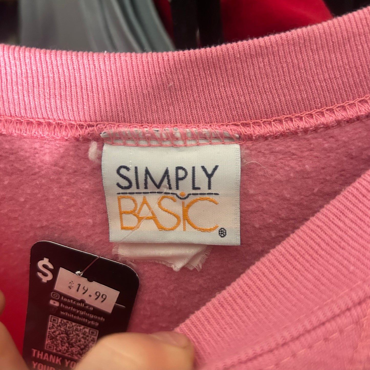 Vintage Pink Blank Crew