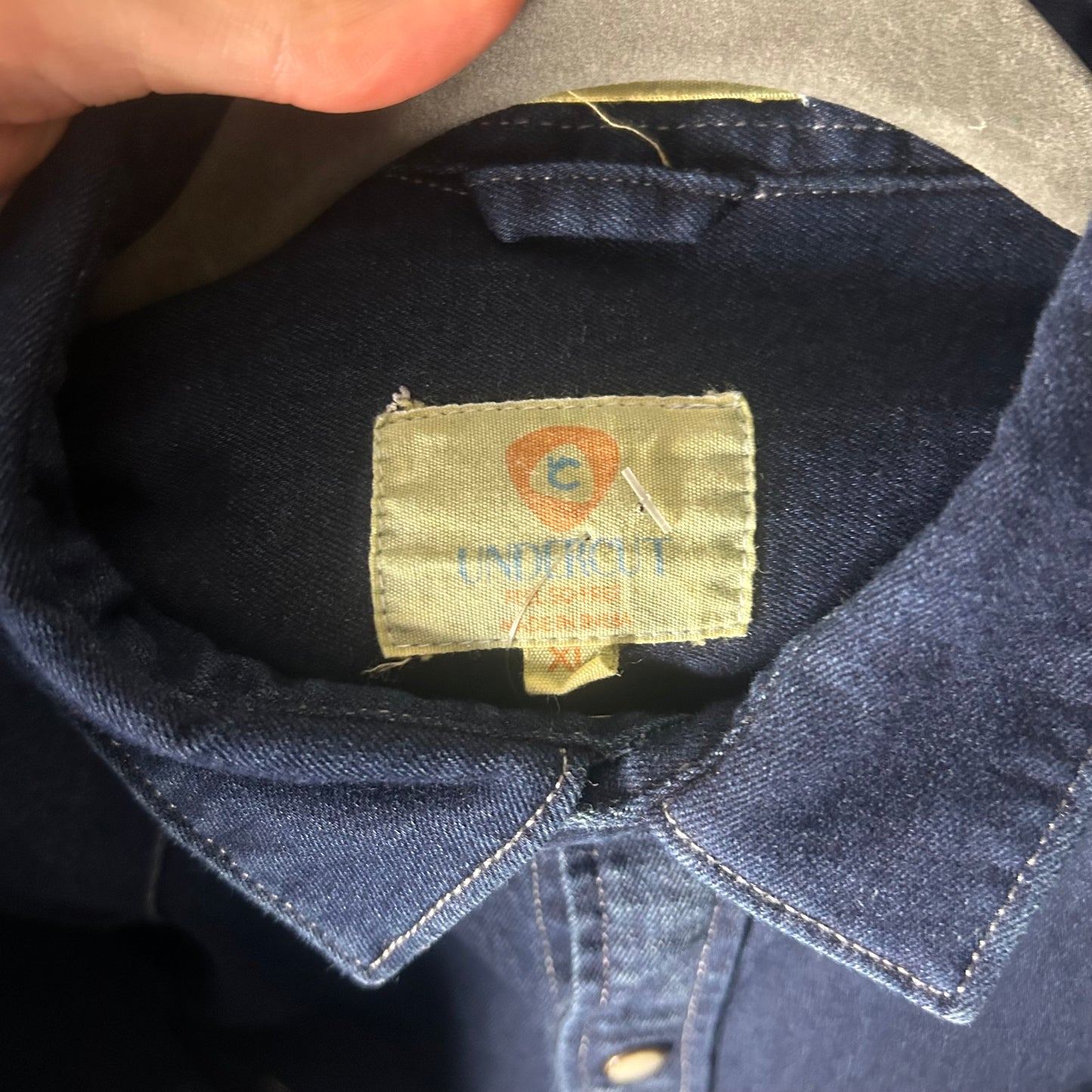Western Style Pearl Snap Denim Shirt