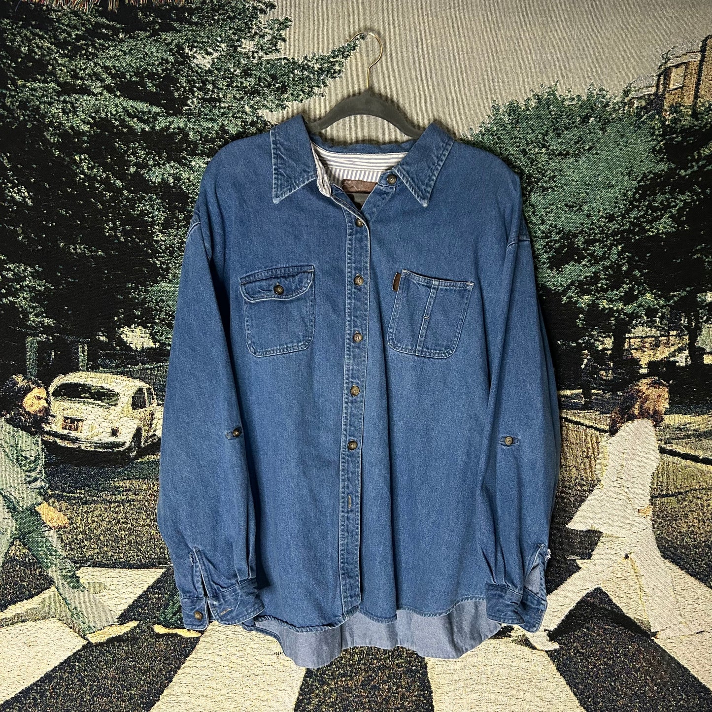 Baggy Denim Button Up Shirt
