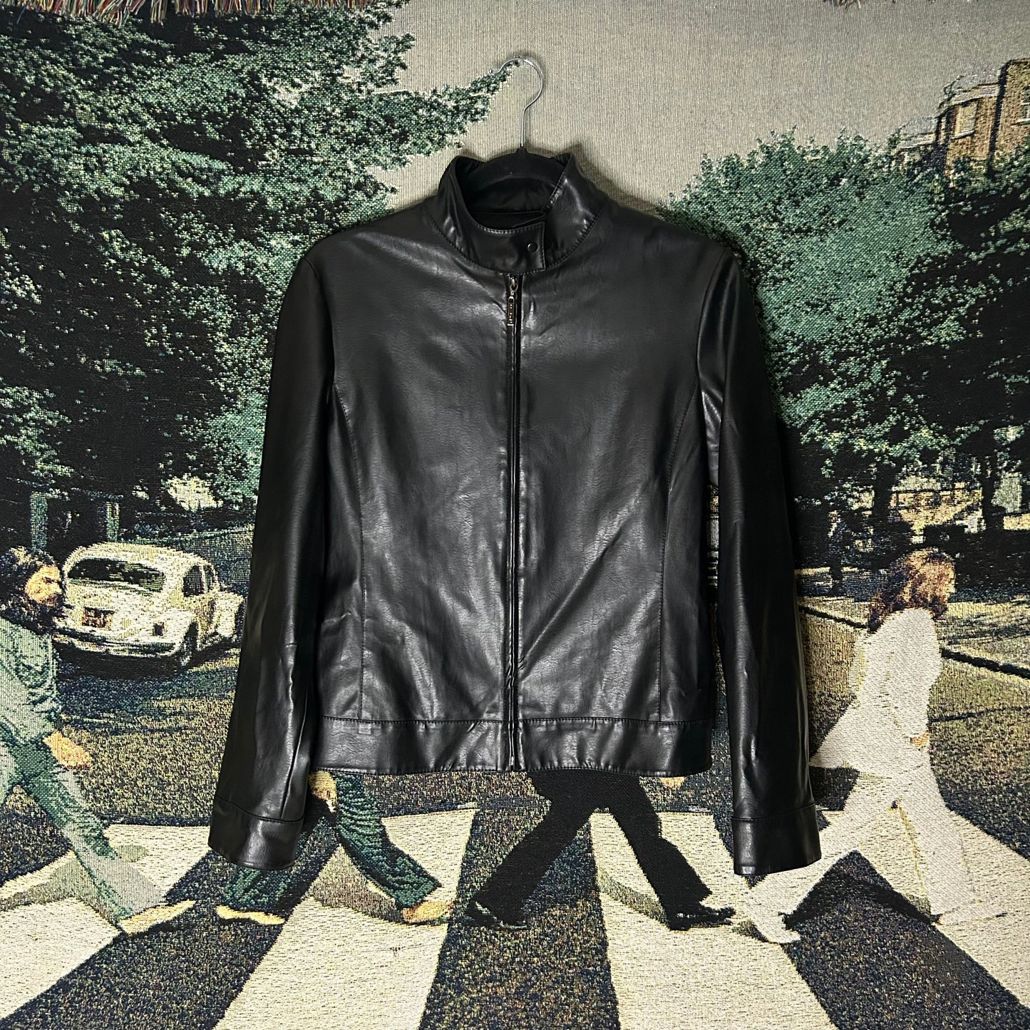 Leather Biker Coat Wmns