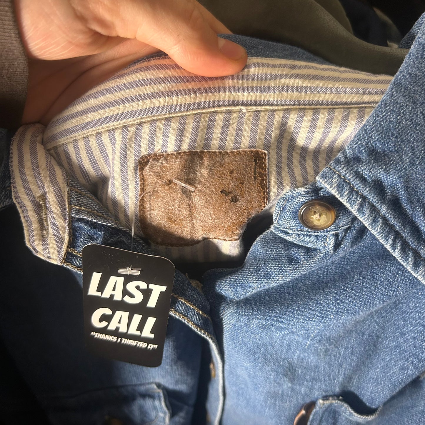 Baggy Denim Button Up Shirt