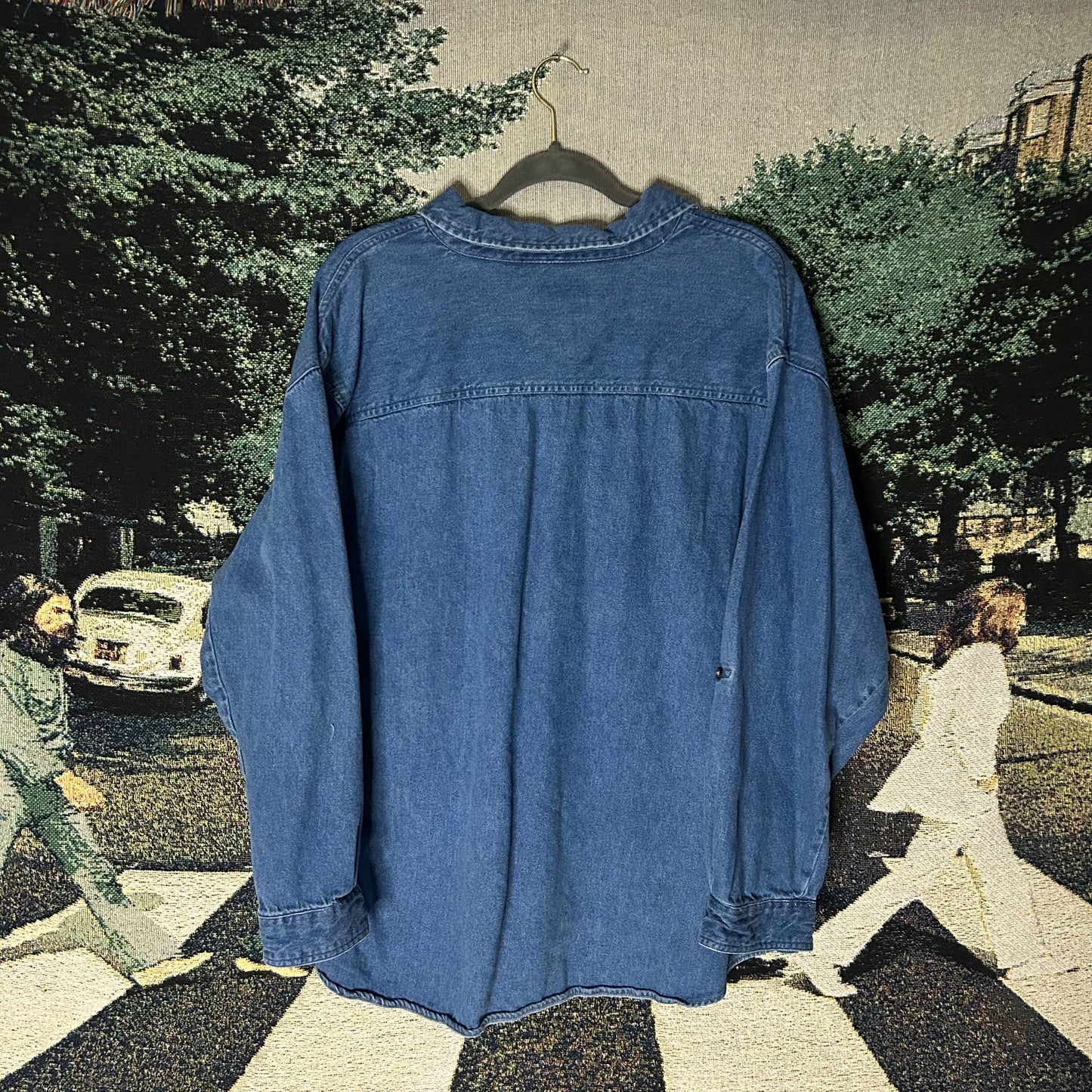 Baggy Denim Button Up Shirt