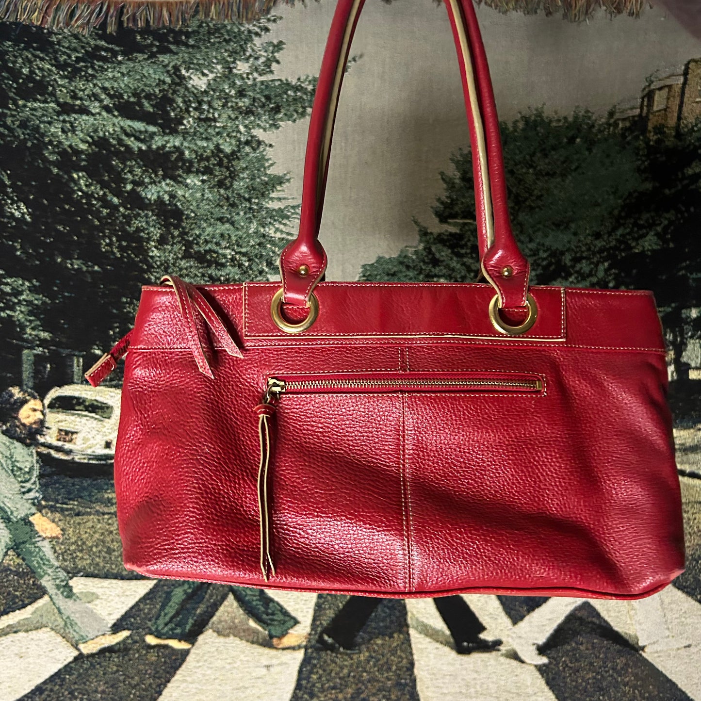 Blood Red Leather Purse